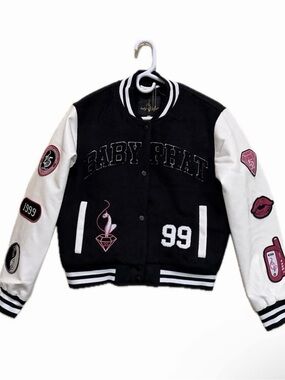 Baby Phat 25th Anniversary Varsity Jacket Pink Patches Rare Size L